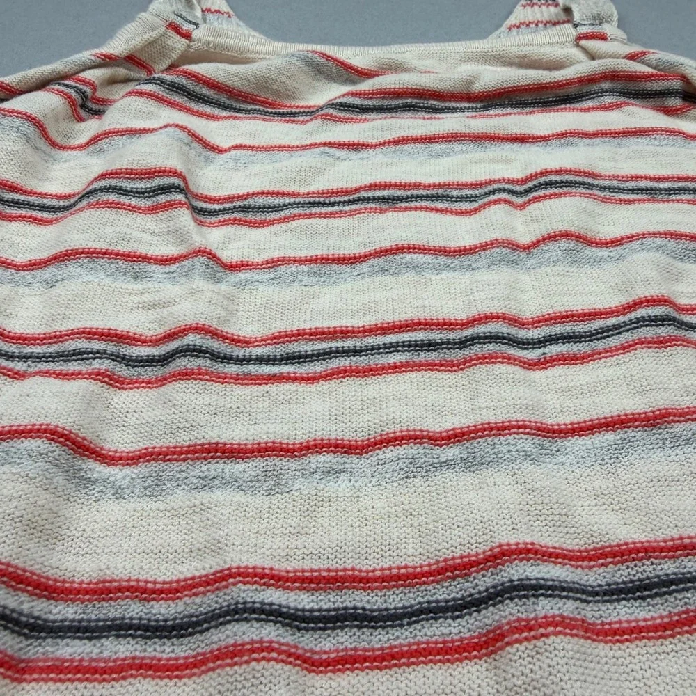 Free People Womens S Ivory Striped Sailor Tank Linen Rayon Knit Top Sleeveless